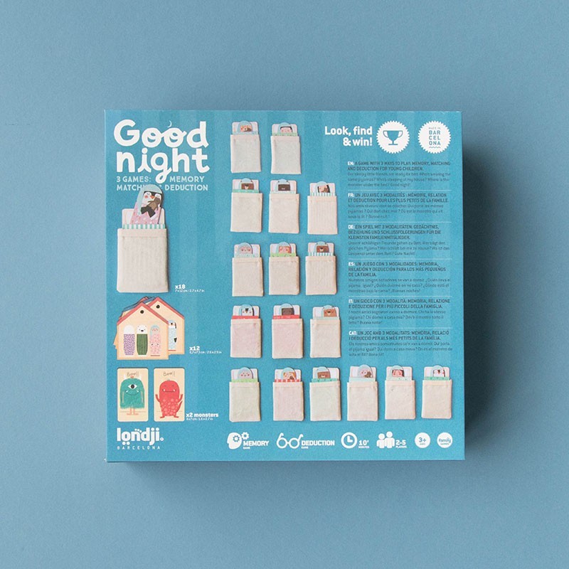 3 games (memory, matching and deduction)